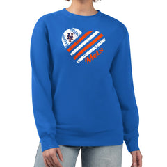 New York Mets G-III 4Her by Carl Banks Women's Heart Logo Fleece Pullover Sweatshirt | MLB Near me