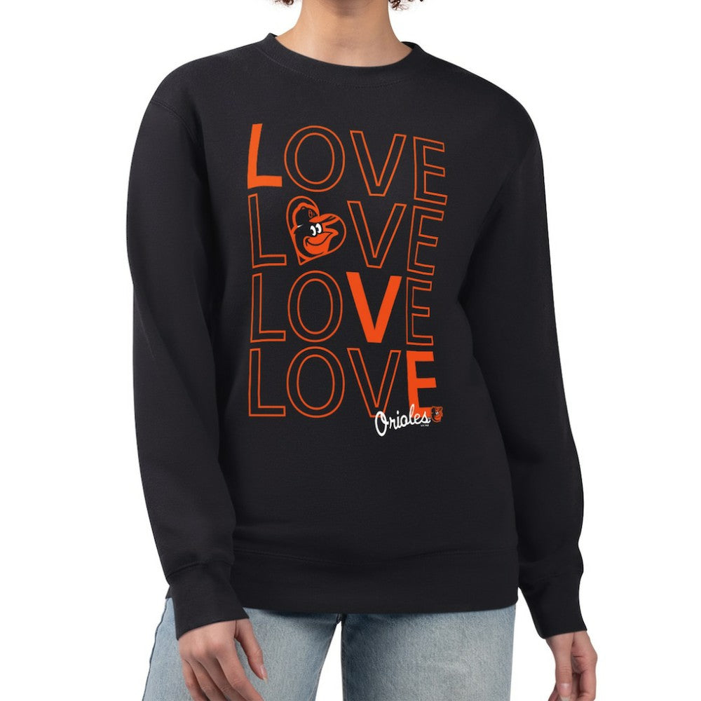 Baltimore Orioles G-III 4Her by Carl Banks Women's Love Team Logo Fleece Pullover Sweatshirt | MLB Outlet