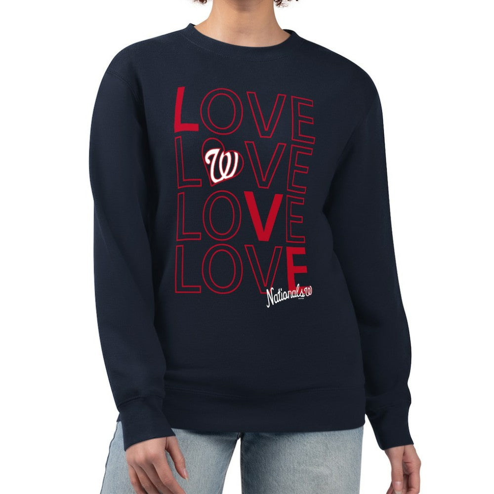 Washington Nationals G-III 4Her by Carl Banks Women's Love Team Logo Fleece Pullover Sweatshirt | MLB US