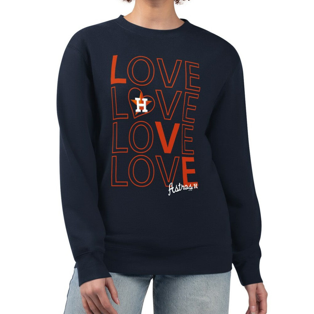 Houston Astros G-III 4Her by Carl Banks Women's Love Team Logo Fleece Pullover Sweatshirt | MLB Discount