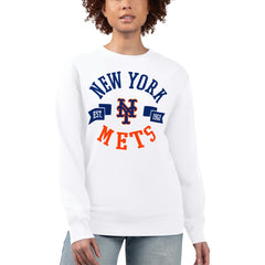 New York Mets G-III 4Her by Carl Banks Women's Team Logo Fleece Pullover Sweatshirt | MLB For sale