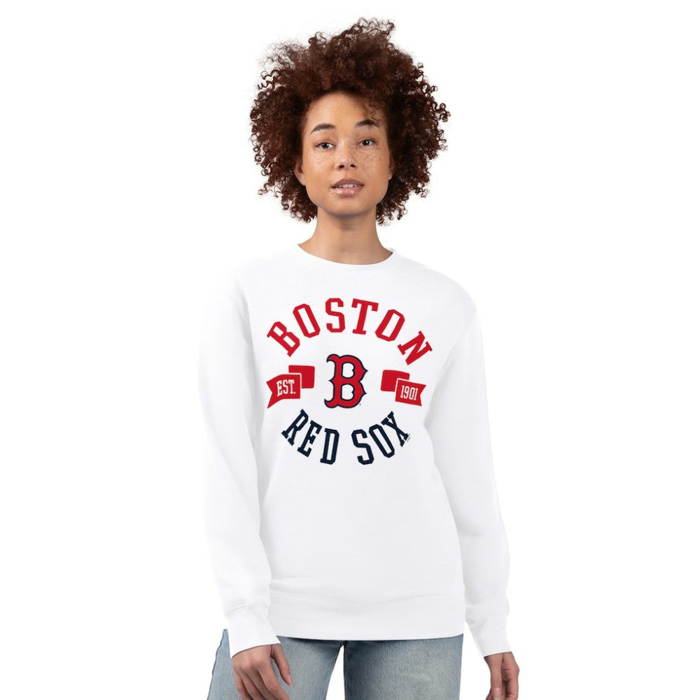 Boston Red Sox G-III 4Her by Carl Banks Women's Team Logo Fleece Pullover Sweatshirt | MLB US