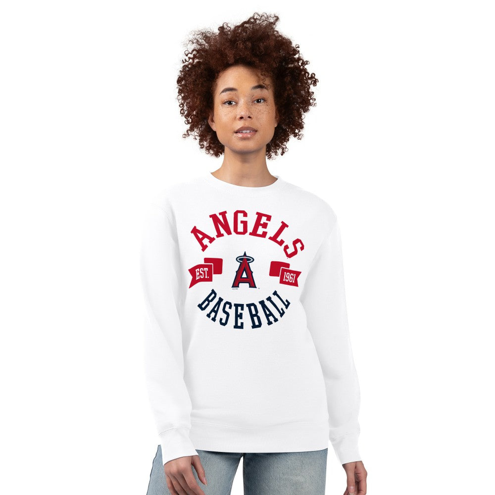 Los Angeles Angels G-III 4Her by Carl Banks Women's Team Logo Fleece Pullover Sweatshirt | MLB For sale