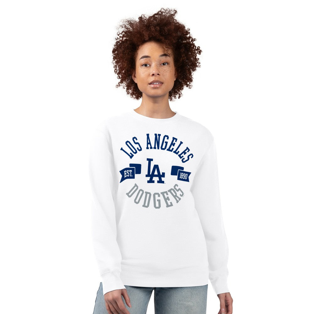 Los Angeles Dodgers G-III 4Her by Carl Banks Women's Team Logo Fleece Pullover Sweatshirt | MLB New
