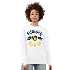 Milwaukee Brewers G-III 4Her by Carl Banks Women's Team Logo Fleece Pullover Sweatshirt | MLB On Sale