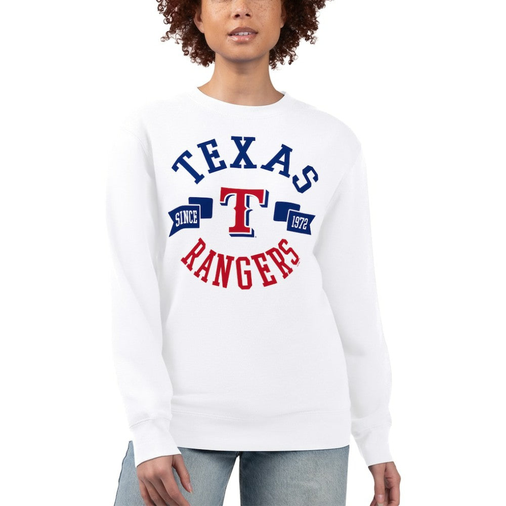 Texas Rangers G-III 4Her by Carl Banks Women's Team Logo Fleece Pullover Sweatshirt | MLB For sale