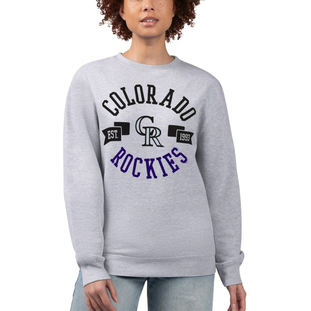 Colorado Rockies G-III 4Her by Carl Banks Women's Team Logo Fleece Pullover Sweatshirt | MLB New