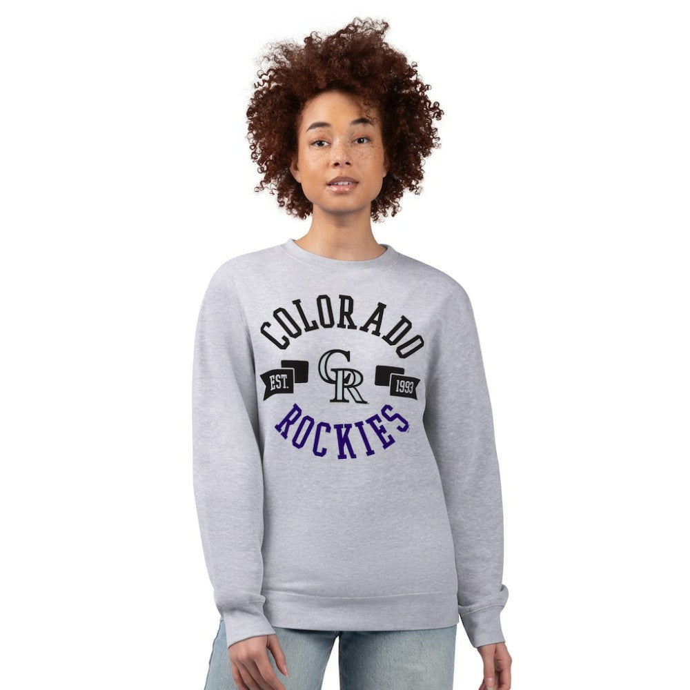 Colorado Rockies G-III 4Her by Carl Banks Women's Team Logo Fleece Pullover Sweatshirt | MLB New
