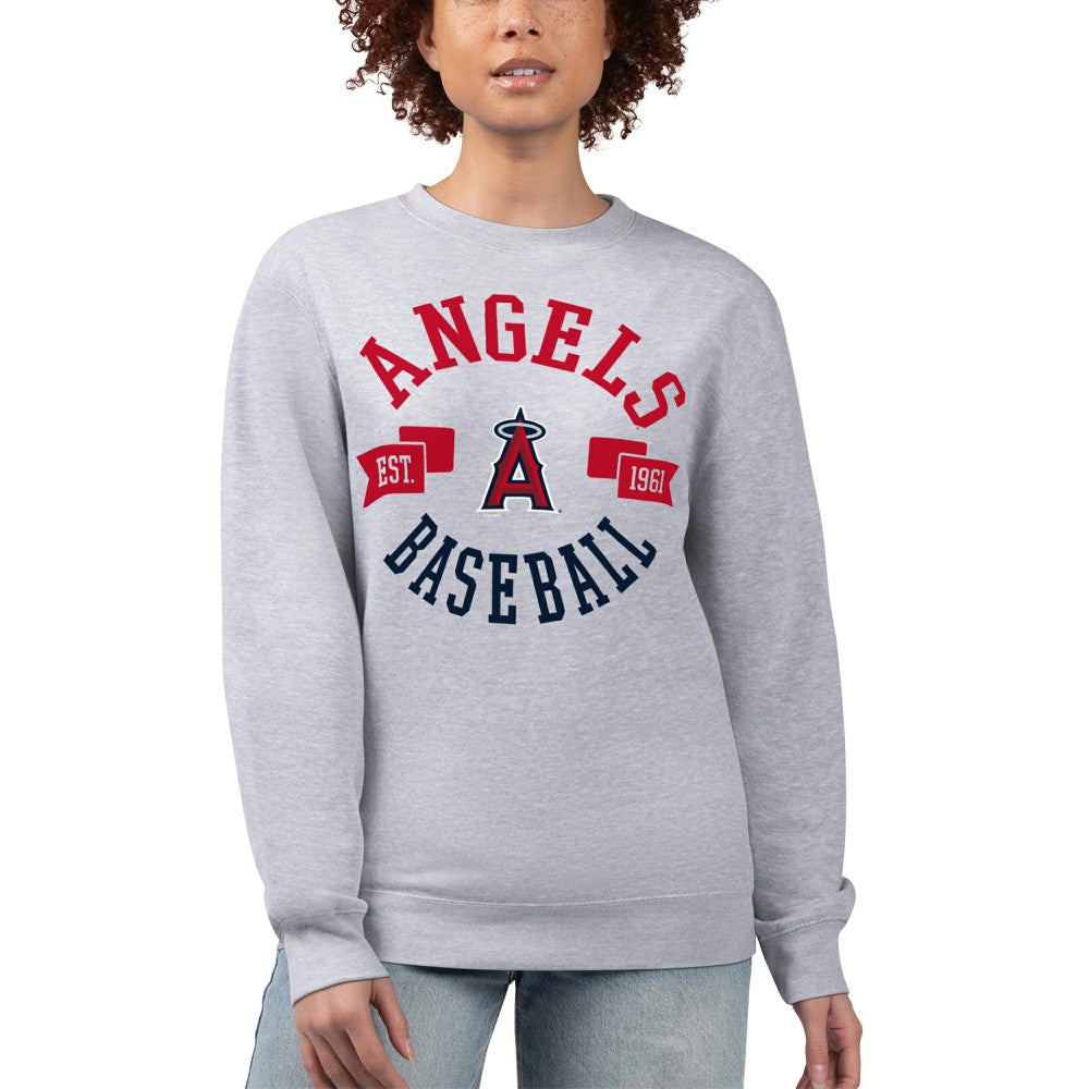 Los Angeles Angels G-III 4Her by Carl Banks Women's Team Logo Fleece Pullover Sweatshirt | MLB For sale