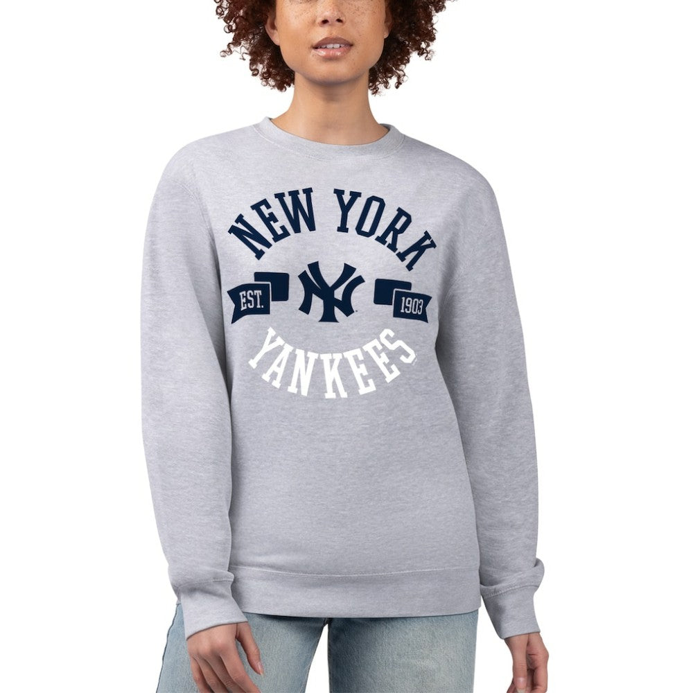 New York Yankees G-III 4Her by Carl Banks Women's Team Logo Fleece Pullover Sweatshirt | MLB US