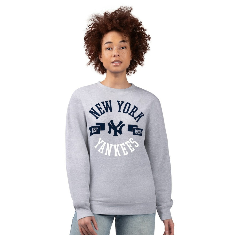New York Yankees G-III 4Her by Carl Banks Women's Team Logo Fleece Pullover Sweatshirt | MLB US