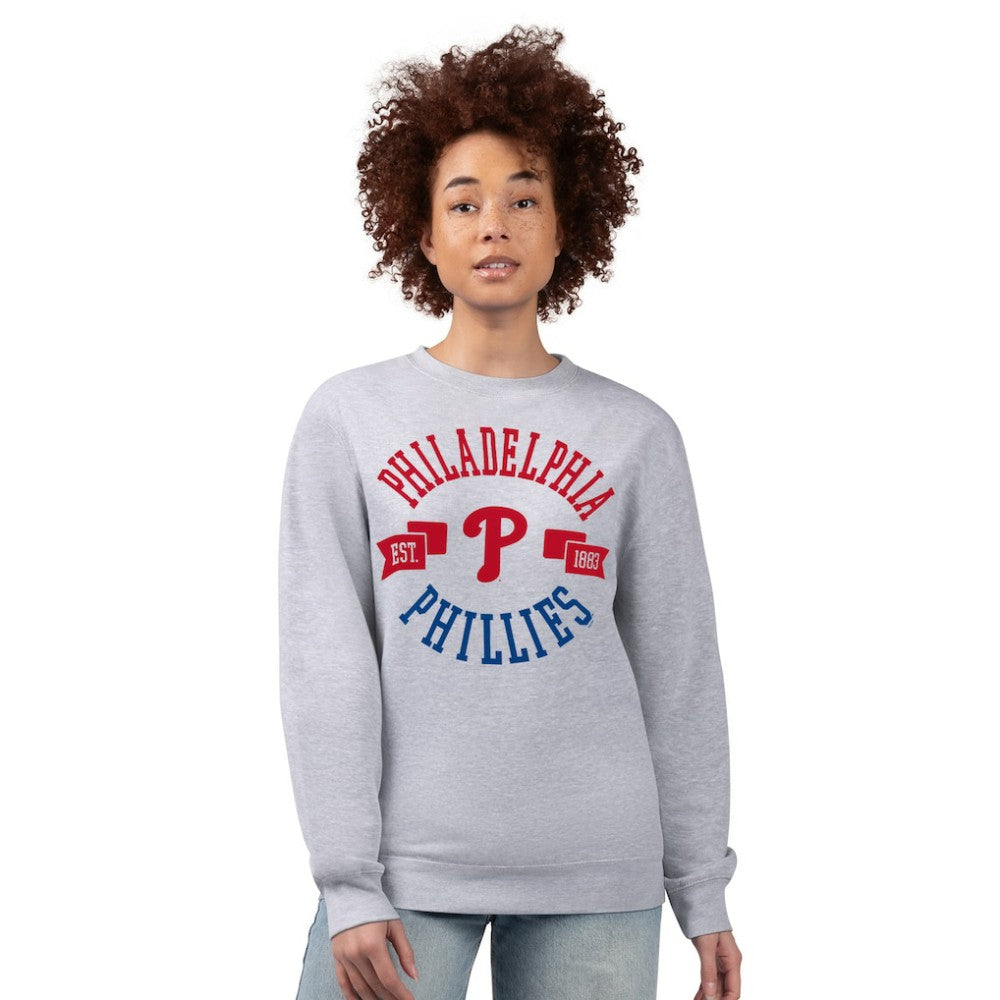 Philadelphia Phillies G-III 4Her by Carl Banks Women's Team Logo Fleece Pullover Sweatshirt | MLB Sale