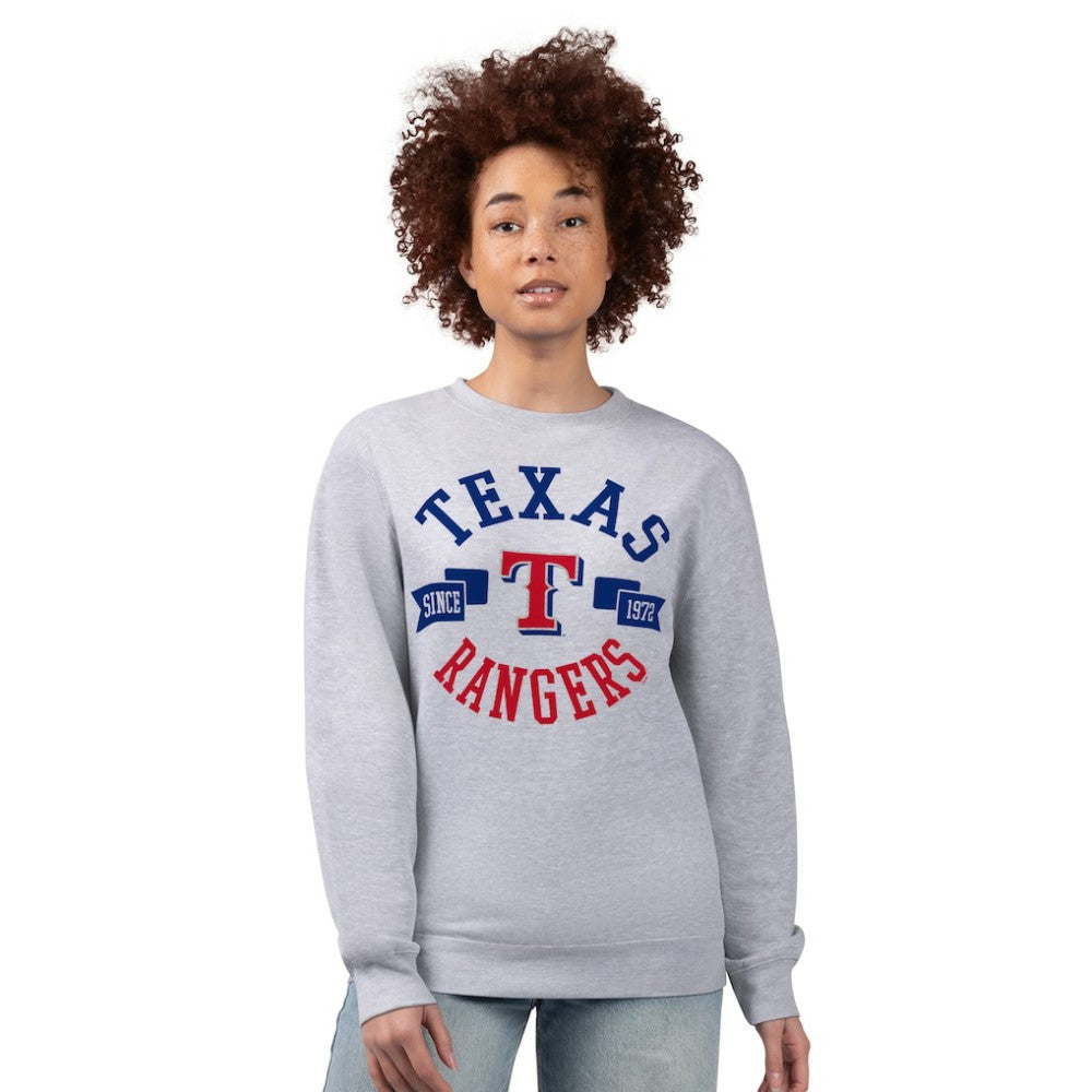 Texas Rangers G-III 4Her by Carl Banks Women's Team Logo Fleece Pullover Sweatshirt | MLB On Sale