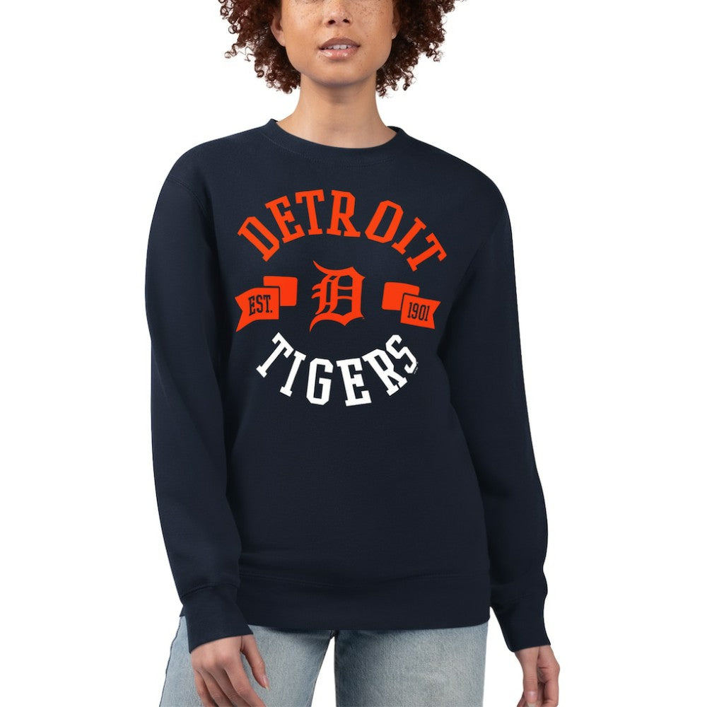 Detroit Tigers G-III 4Her by Carl Banks Women's Team Logo Fleece Pullover Sweatshirt | MLB US