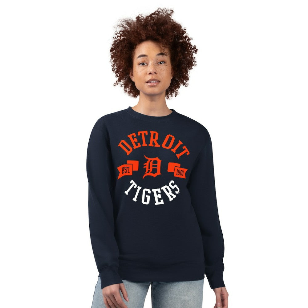 Detroit Tigers G-III 4Her by Carl Banks Women's Team Logo Fleece Pullover Sweatshirt | MLB US