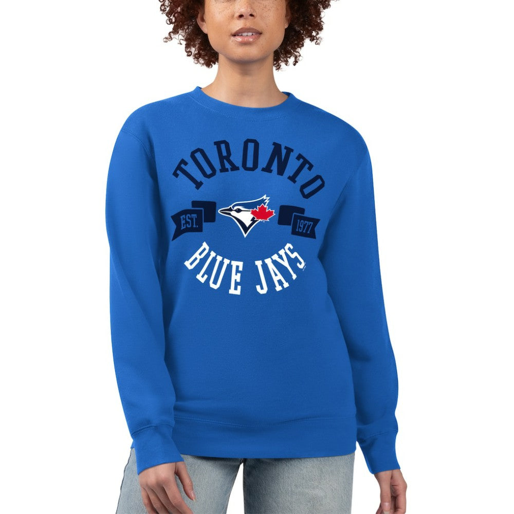 Toronto Blue Jays G-III 4Her by Carl Banks Women's Team Logo Fleece Pullover Sweatshirt | MLB Sale
