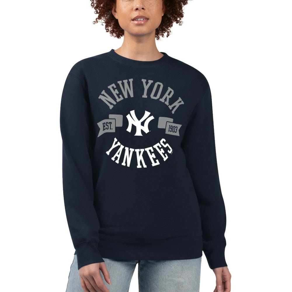 New York Yankees G-III 4Her by Carl Banks Women's Team Logo Fleece Pullover Sweatshirt | MLB New