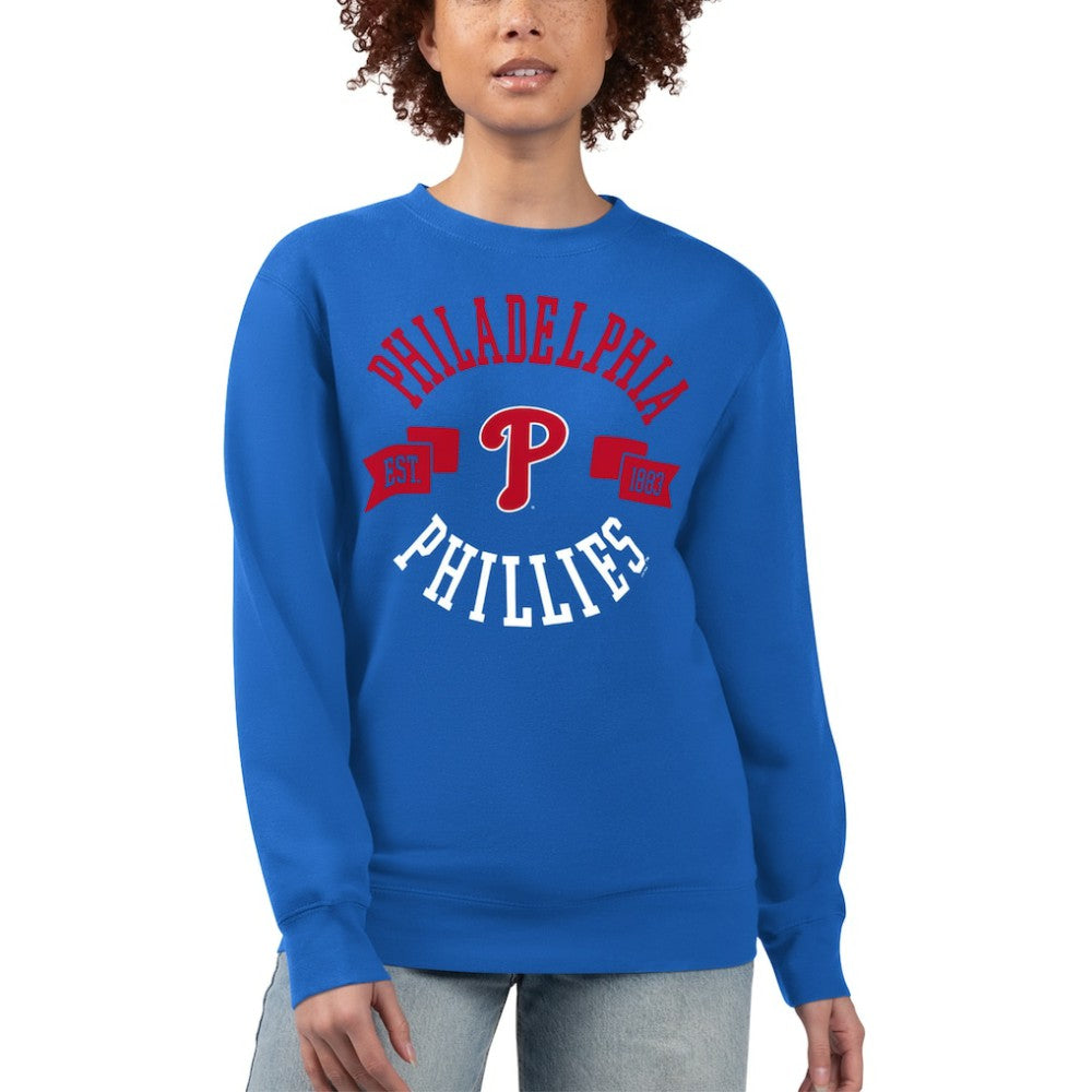 Philadelphia Phillies G-III 4Her by Carl Banks Women's Team Logo Fleece Pullover Sweatshirt | MLB Shop