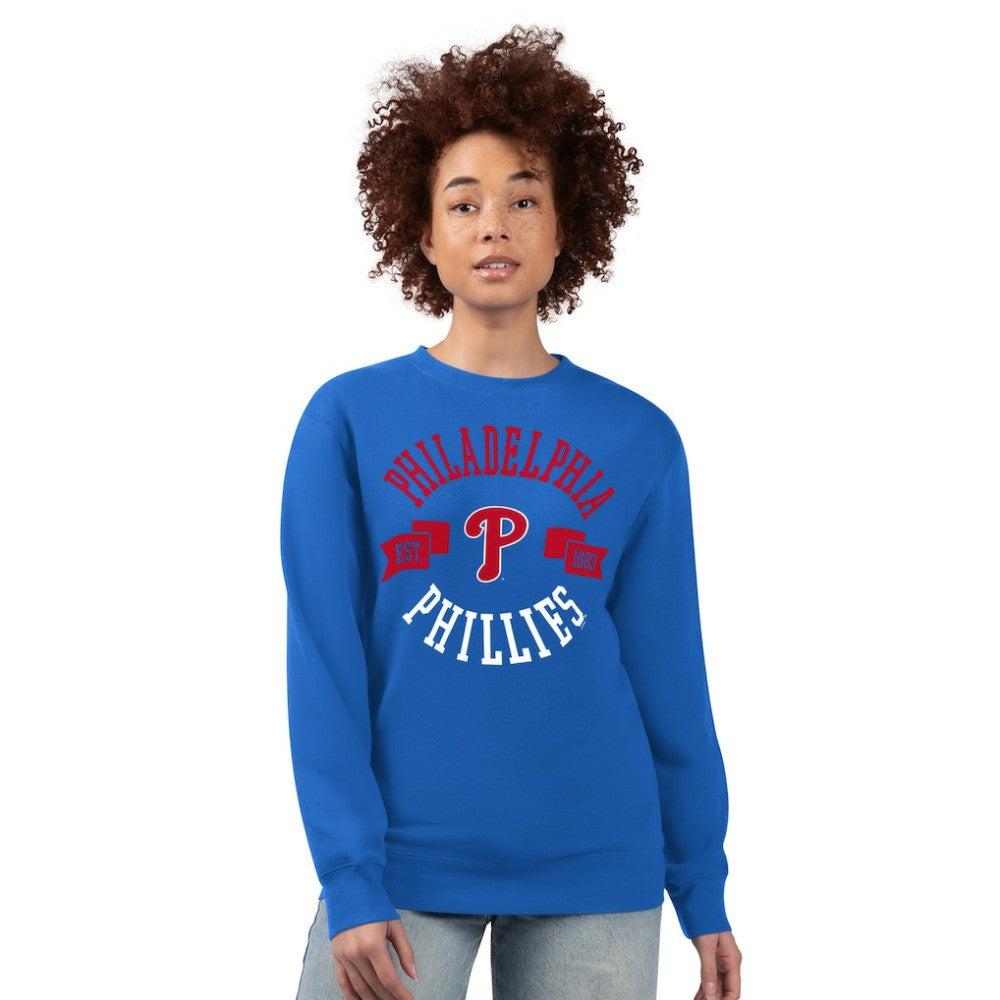Philadelphia Phillies G-III 4Her by Carl Banks Women's Team Logo Fleece Pullover Sweatshirt | MLB Shop