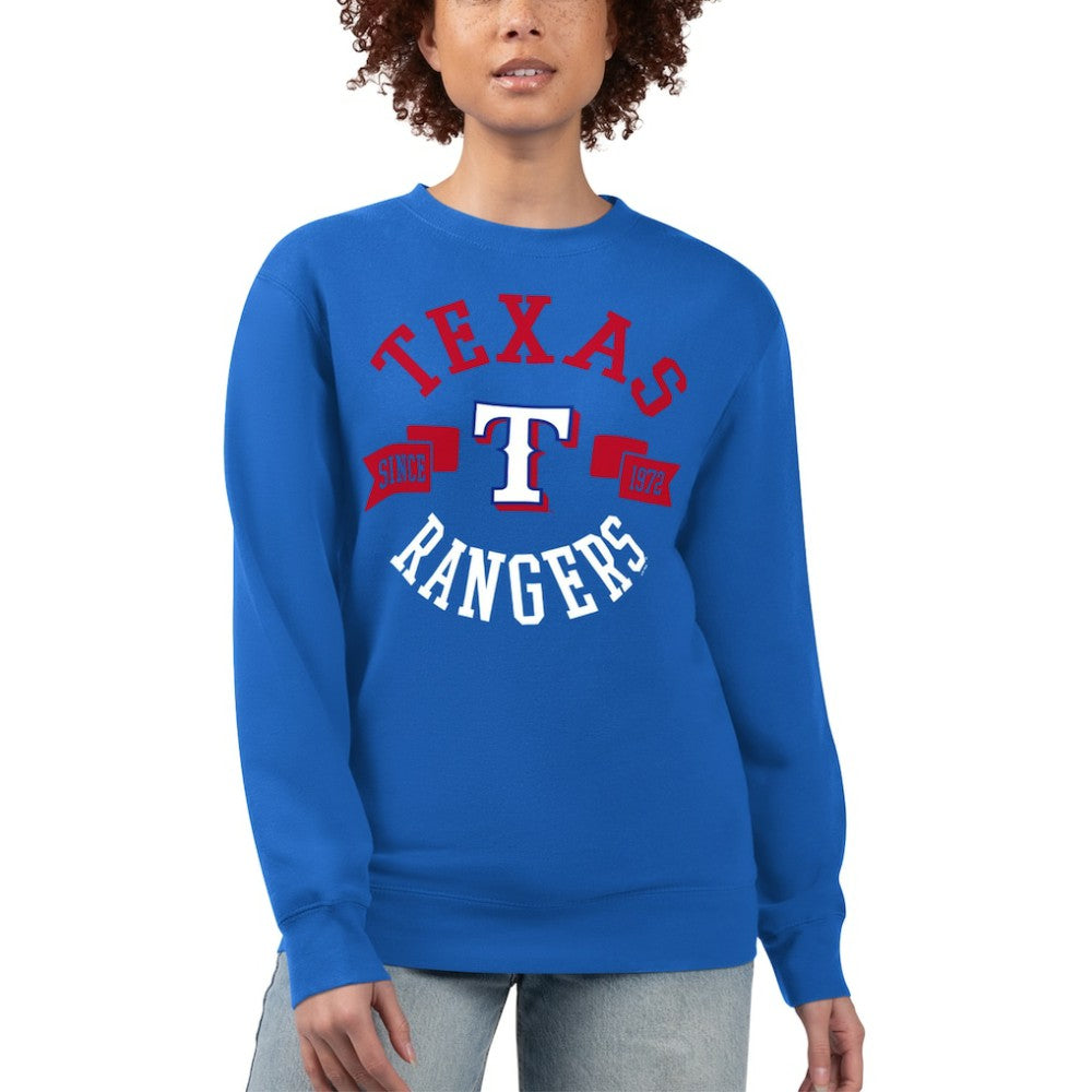 Texas Rangers G-III 4Her by Carl Banks Women's Team Logo Fleece Pullover Sweatshirt | MLB Shop