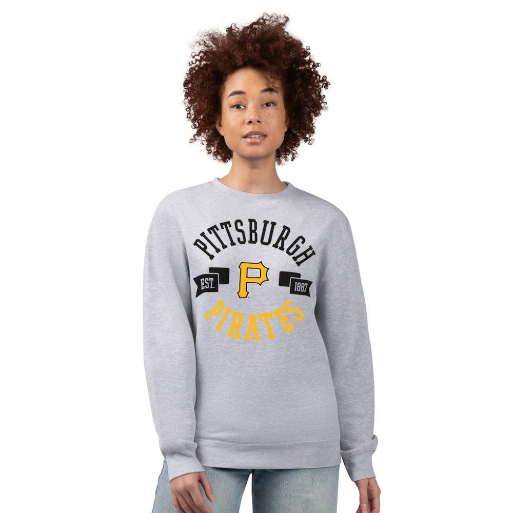 Pittsburgh Pirates G-III 4Her by Carl Banks Women's Team Logo Fleece Pullover Sweatshirt | MLB New