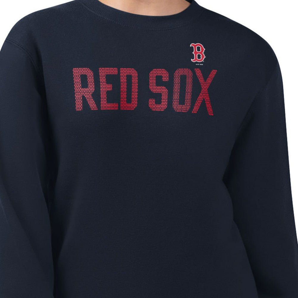 Boston Red Sox G-III 4Her by Carl Banks Women's Dot Print Team Logo Fleece Pullover Sweatshirt | MLB For sale