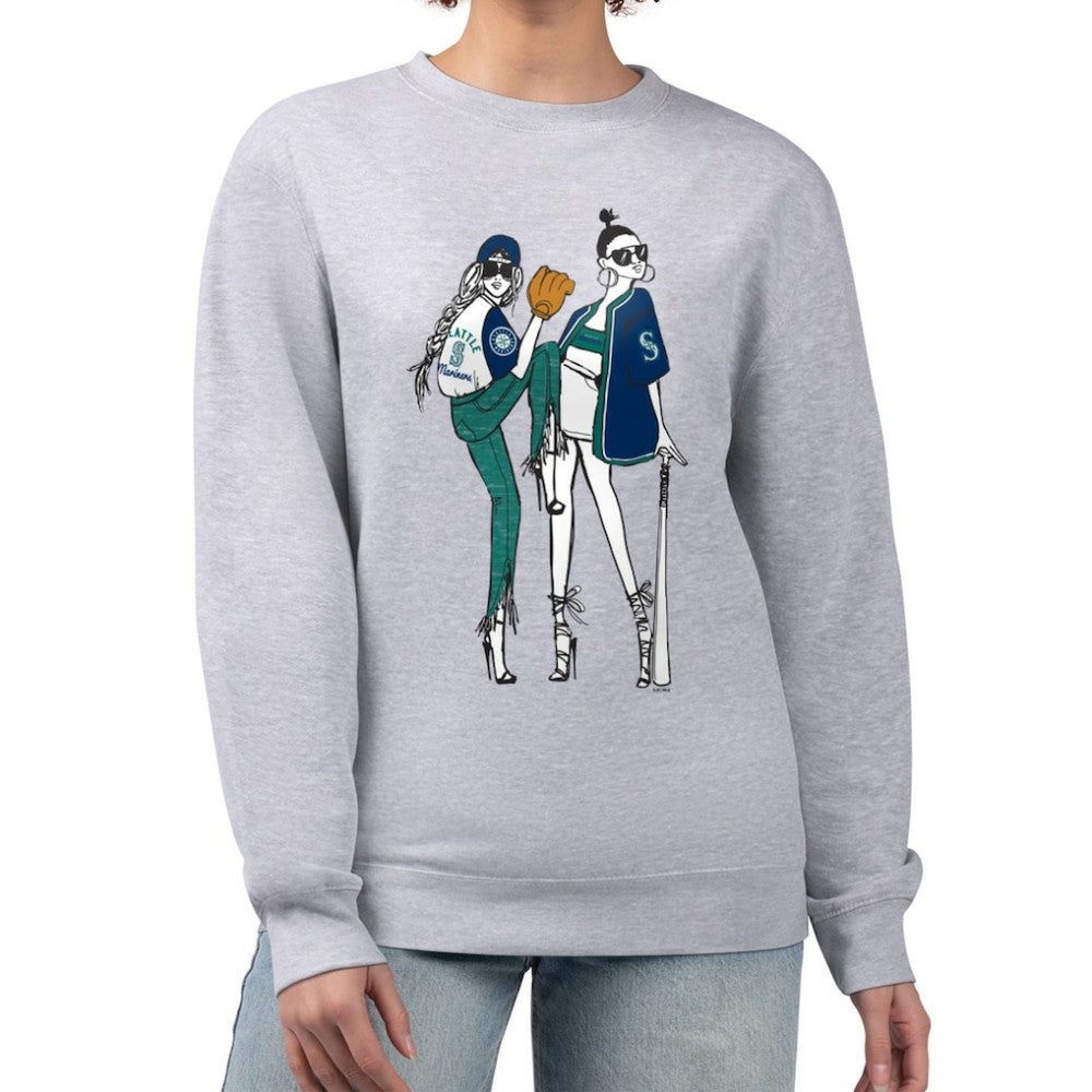 Seattle Mariners G-III 4Her by Carl Banks Women's Baseball Girls Fleece Pullover Sweatshirt | MLB For sale