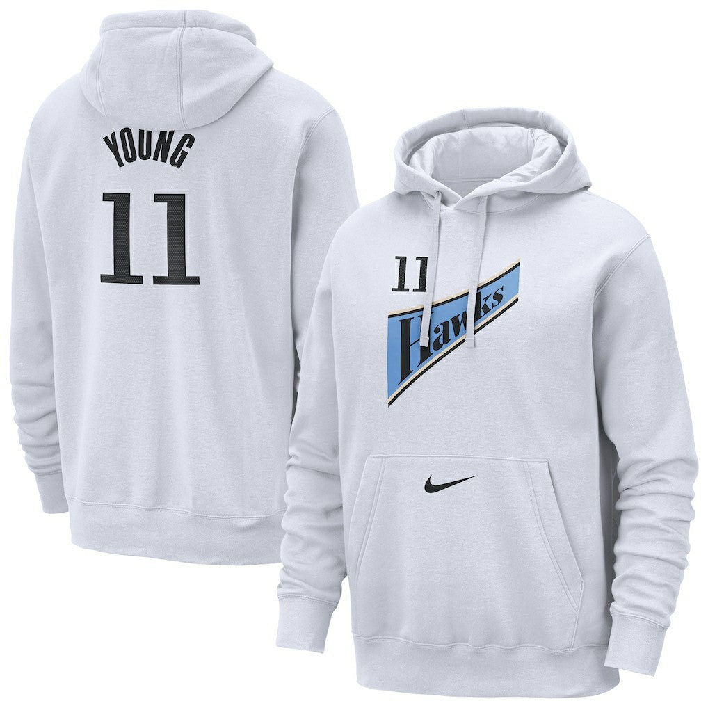 Trae Young Atlanta Hawks 2024/25 Name & Number Pullover Hoodie On Sale