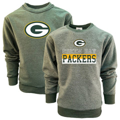 Green Bay Packers  Wes & Willy Youth Reversible Fleece Pullover Sweatshirt