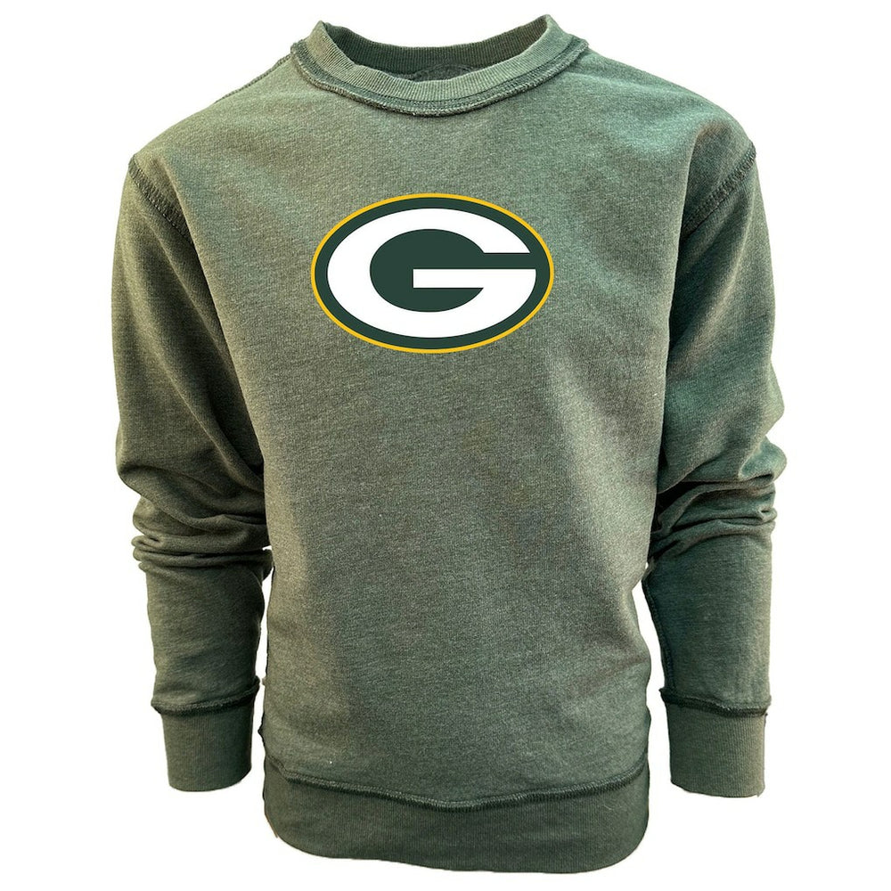 Green Bay Packers  Wes & Willy Youth Reversible Fleece Pullover Sweatshirt