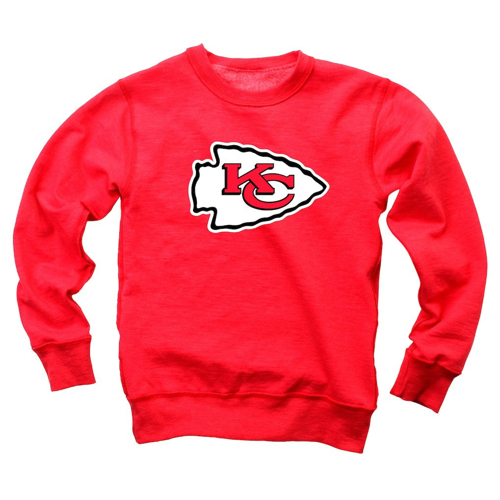 Kansas City Chiefs  Wes & Willy Youth Reversible Fleece Pullover Sweatshirt
