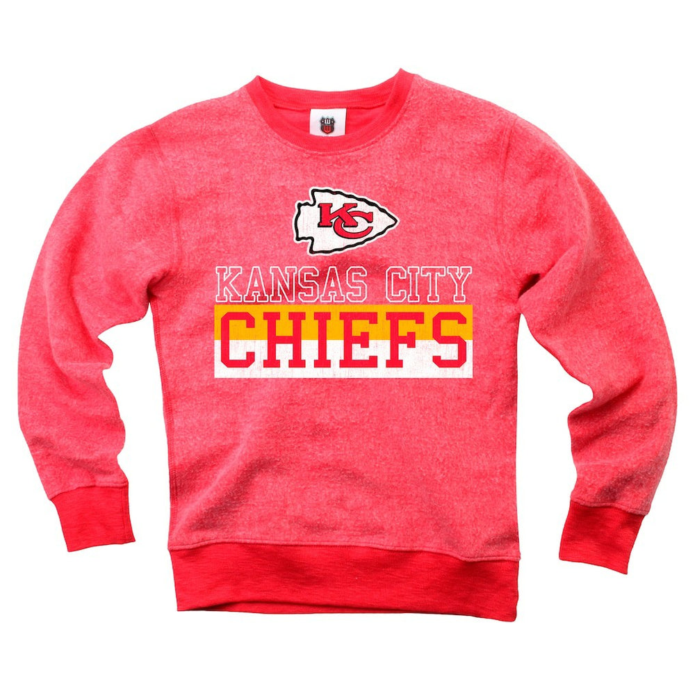 Kansas City Chiefs  Wes & Willy Youth Reversible Fleece Pullover Sweatshirt