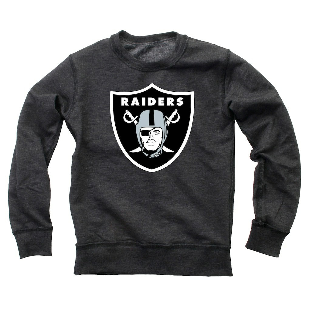 Las Vegas Raiders  Wes & Willy Youth Reversible Fleece Pullover Sweatshirt