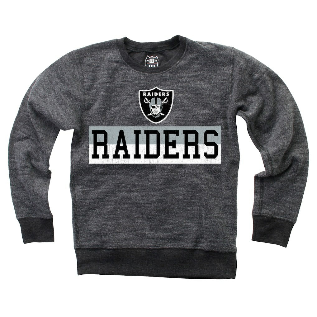 Las Vegas Raiders  Wes & Willy Youth Reversible Fleece Pullover Sweatshirt
