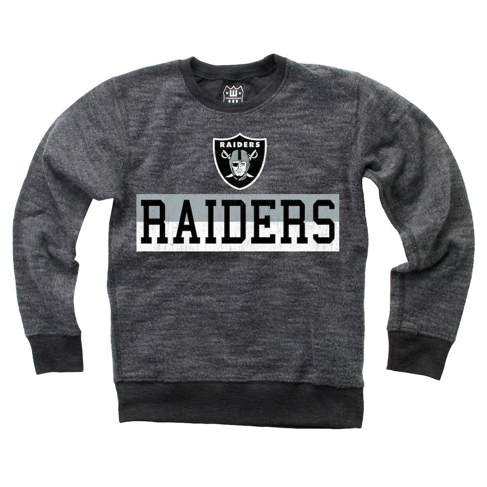 Las Vegas Raiders  Wes & Willy Youth Reversible Fleece Pullover Sweatshirt