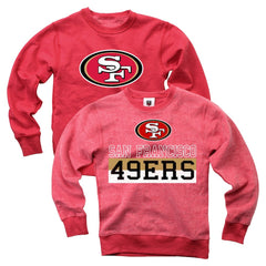 San Francisco 49ers  Wes & Willy Youth Reversible Fleece Pullover Sweatshirt