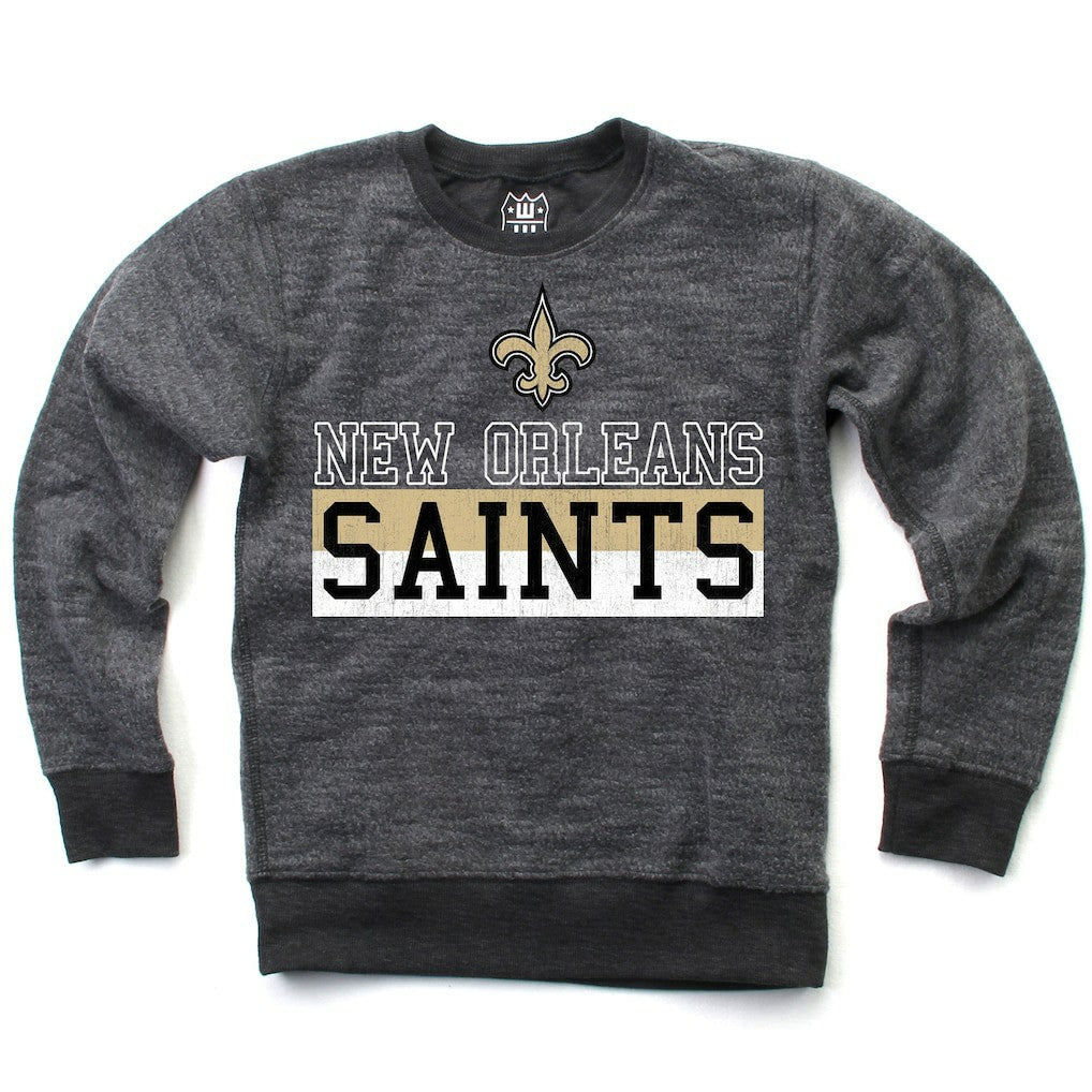New Orleans Saints  Wes & Willy Youth Reversible Fleece Pullover Sweatshirt