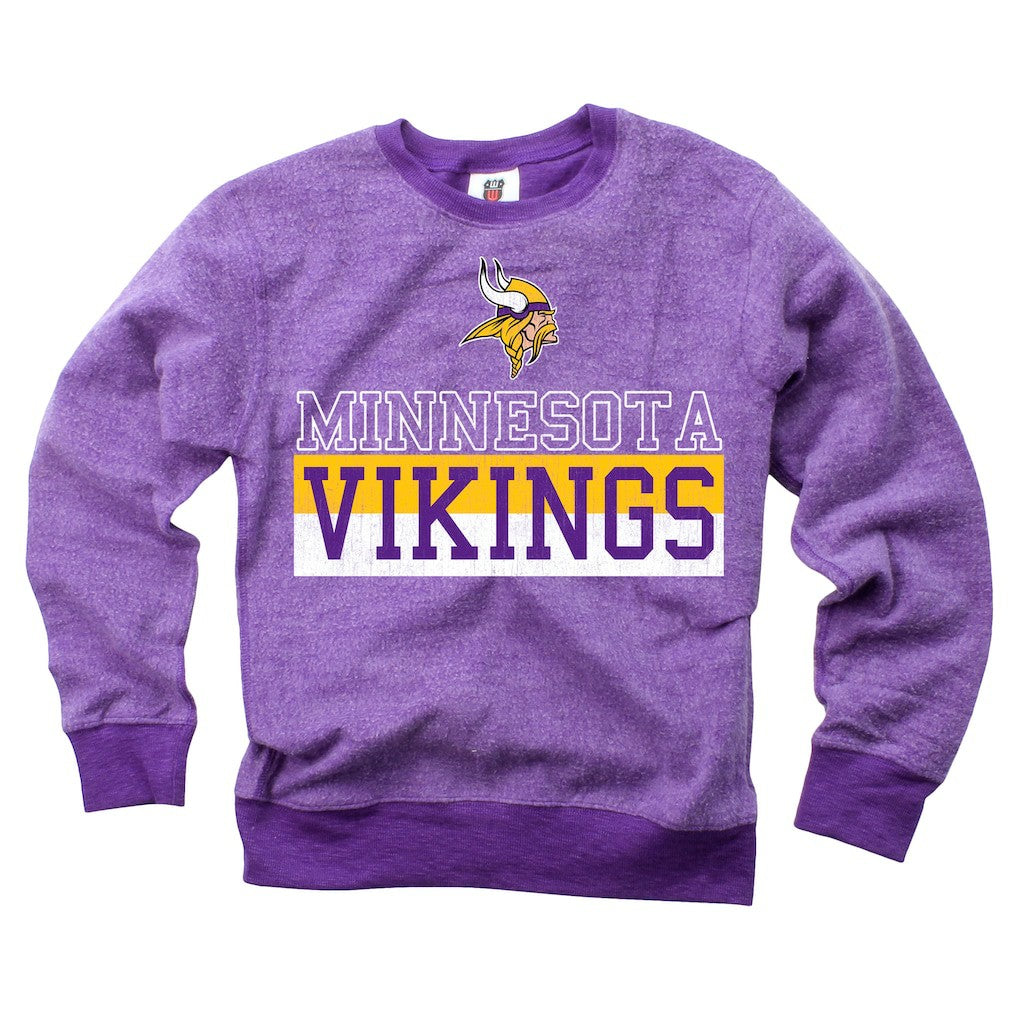 Minnesota Vikings  Wes & Willy Youth Reversible Fleece Pullover Sweatshirt
