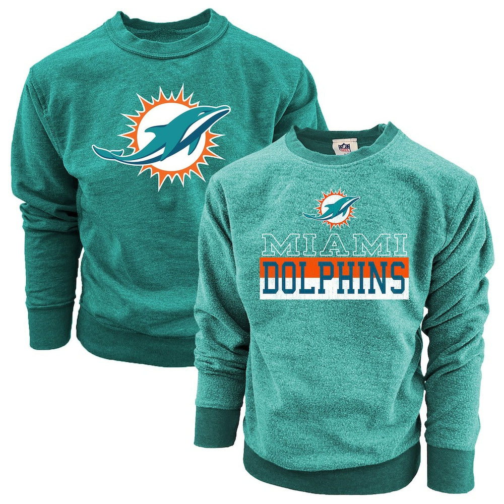 Miami Dolphins  Wes & Willy Youth Reversible Fleece Pullover Sweatshirt