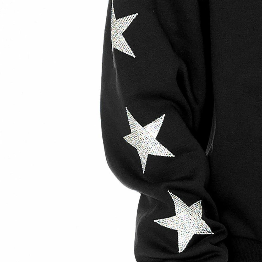 Jacksonville Jaguars  Gameday Couture Women's Rhinestone Star Sleeve Settle the Score Oversized Pullover Sweatshirt