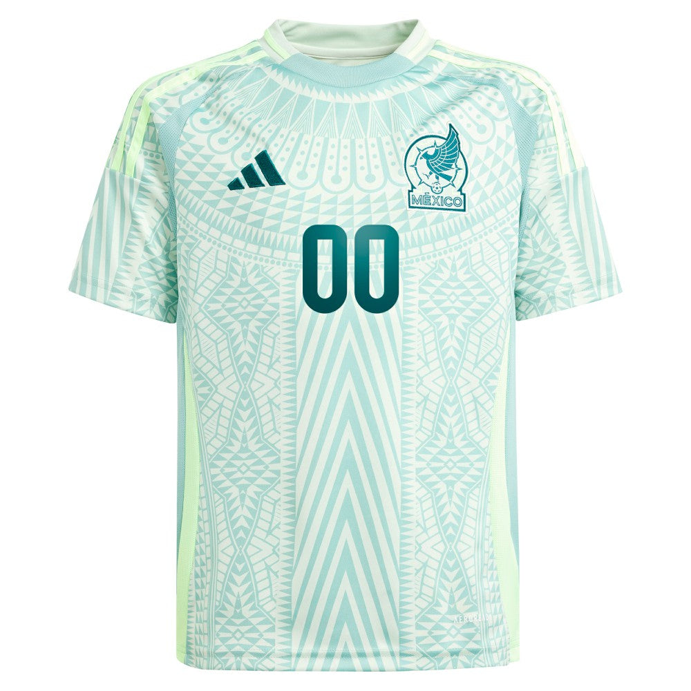 Mexico National Team Youth 2024 Away Replica Custom Jersey Green - Adidas
