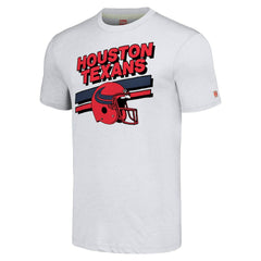 Houston Texans  Homage Unisex Striped Tri-Blend T-Shirt