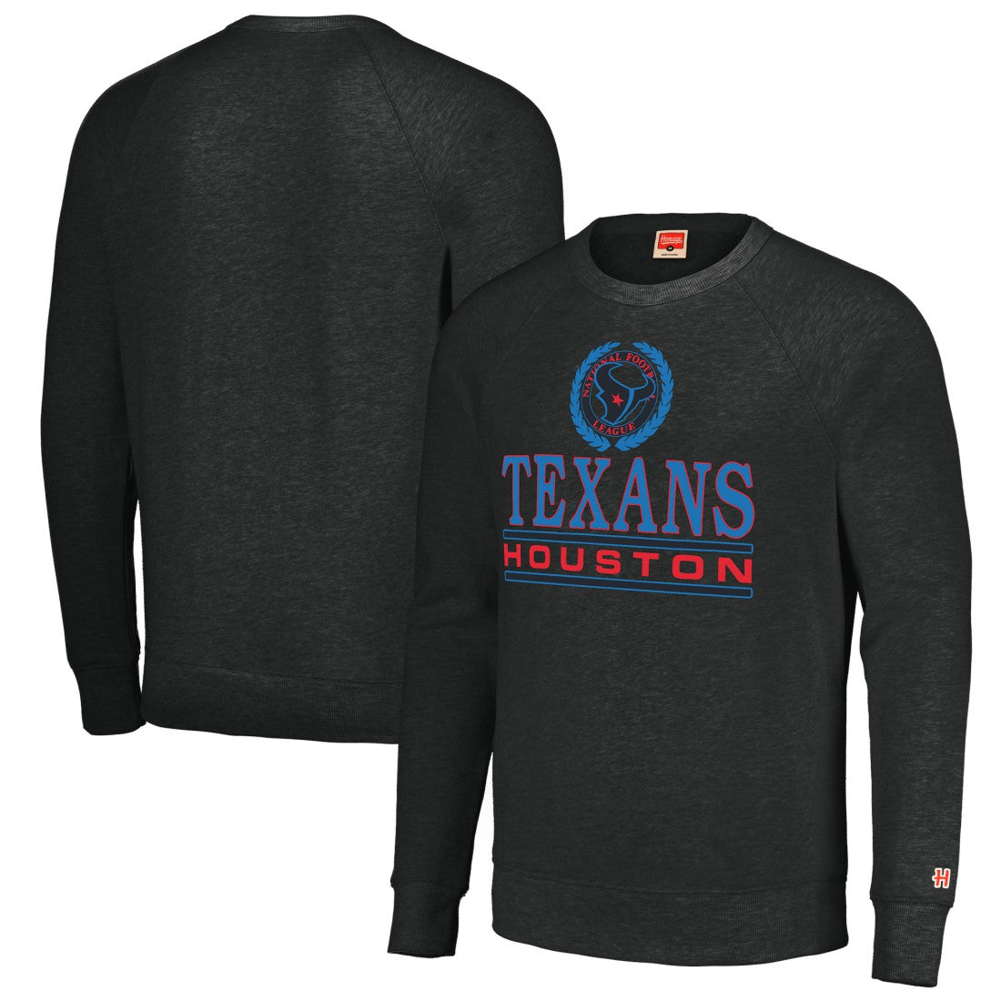 Houston Texans  Homage Unisex Color Rush Crest Tri-Blend Pullover Sweatshirt