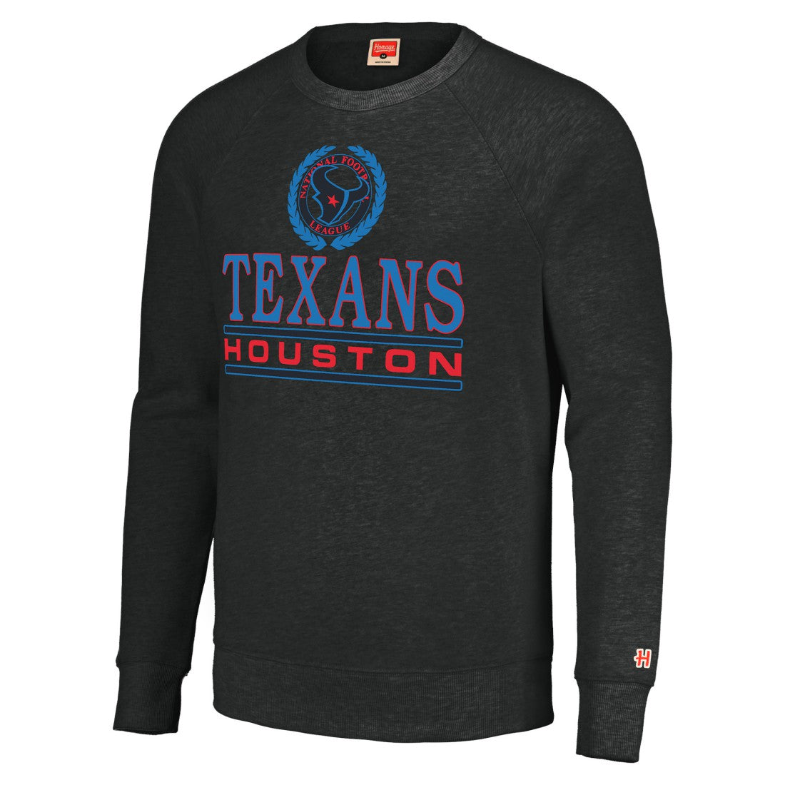 Houston Texans  Homage Unisex Color Rush Crest Tri-Blend Pullover Sweatshirt