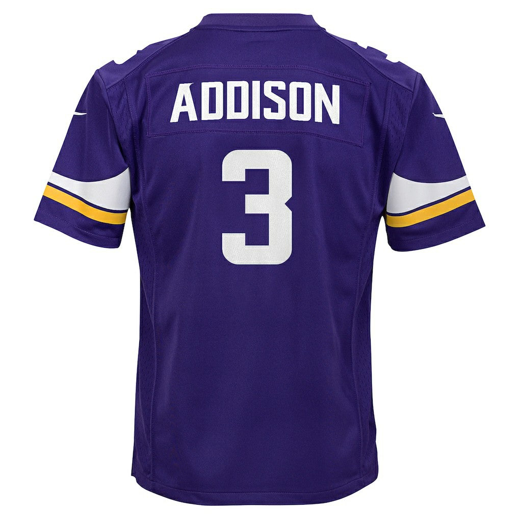 Minnesota Vikings Nike Jordan Addison  Youth Game Jersey