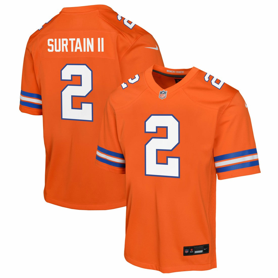 Denver Broncos Nike Patrick Surtain II  Youth Game Jersey