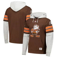 Cleveland Browns 47 brand '47 Throwback Double Header Blitz Cornerback Hoodie