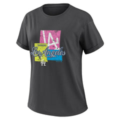 Los Angeles Dodgers WEAR by Erin Andrews Women's Domestic Box Color Boyfriend T-Shirt | MLB Discount