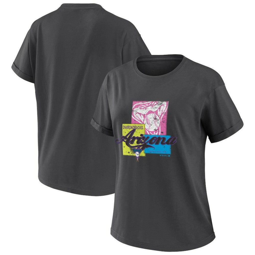 Arizona Diamondbacks WEAR by Erin Andrews Women's Domestic Box Color Boyfriend T-Shirt | MLB Online