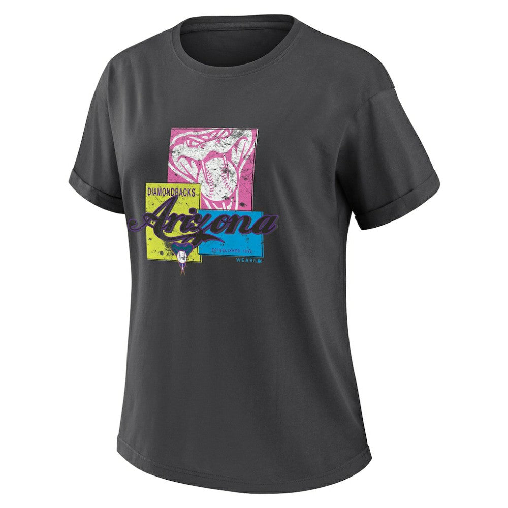 Arizona Diamondbacks WEAR by Erin Andrews Women's Domestic Box Color Boyfriend T-Shirt | MLB Online